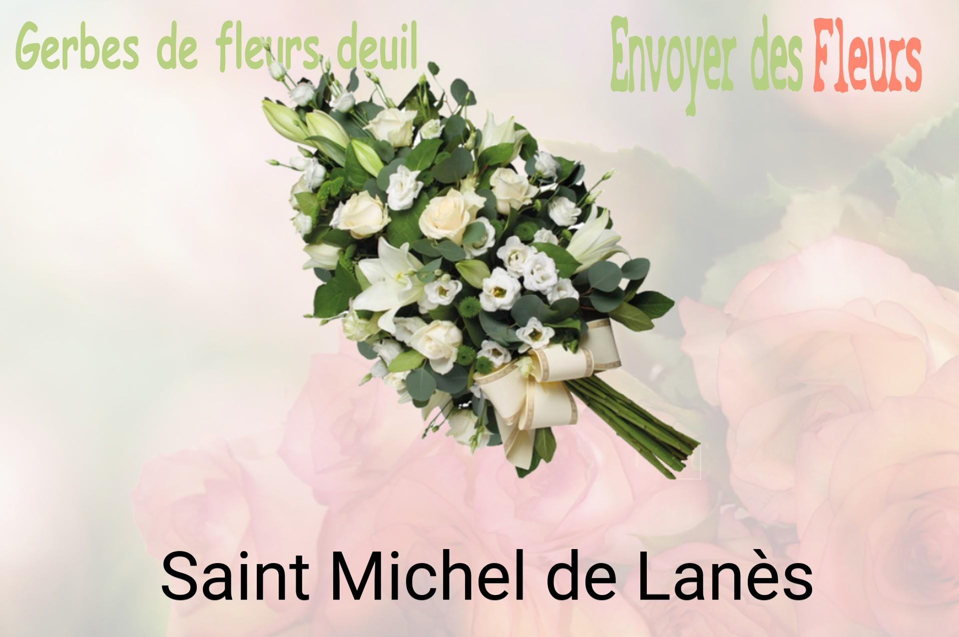 Gerbe de fleurs de deuil livrée à Saint-Michel-de-Lanès